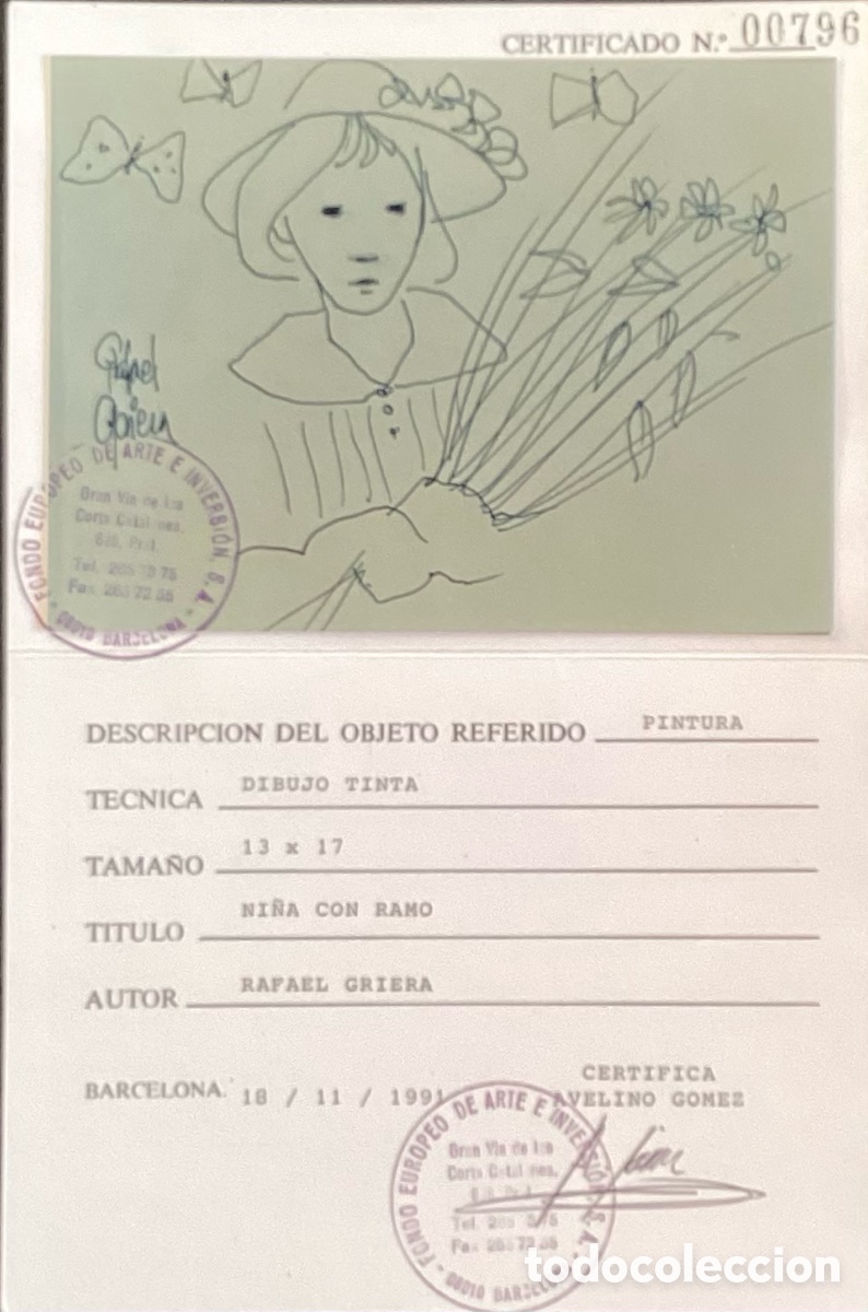 Arte: &ldquo; NI&Ntilde;A CON RAMO &ldquo; DE RAFAEL GRIERA - Foto 3
