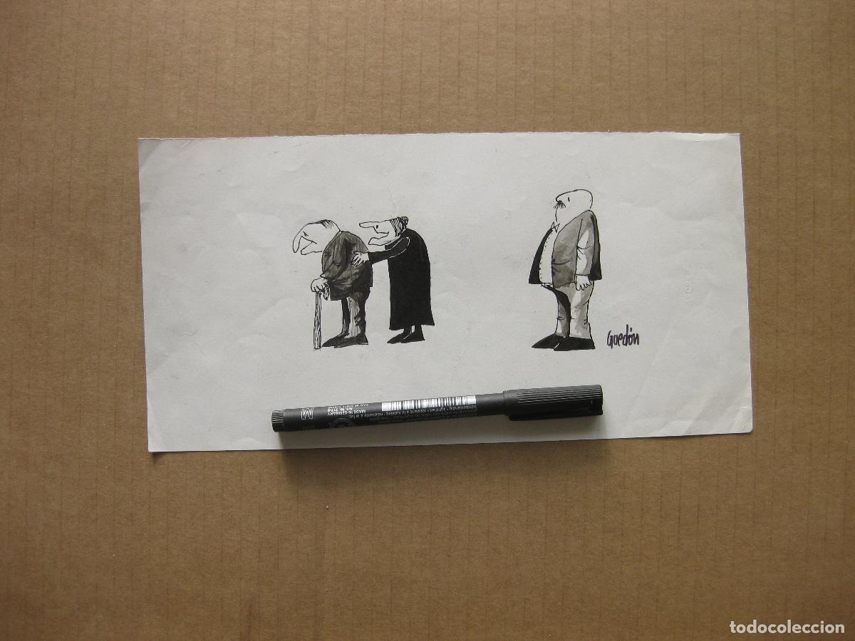 Arte: DIBUJO C&Oacute;MICO A TINTA DEL ILUSTRADOR GUED&Oacute;N DE 1969. ANCIANOS. HUMOR GR&Aacute;FICO. DIBUJANTE.