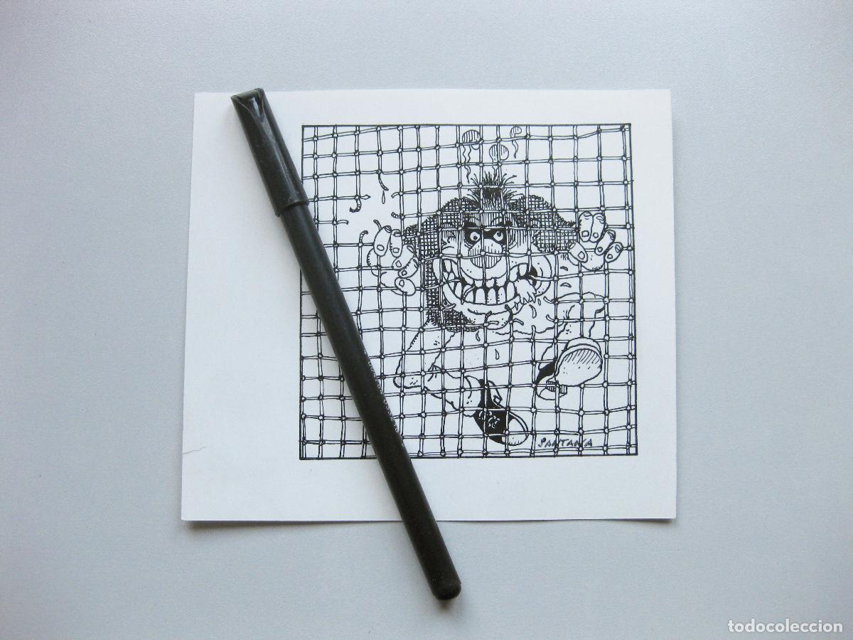 Art: DIBUJO ORIGINAL DEL ILUSTRADOR SANTANA. VI&Ntilde;ETA DE HUMOR GR&Aacute;FICO. PORTERO DE FUTBOL