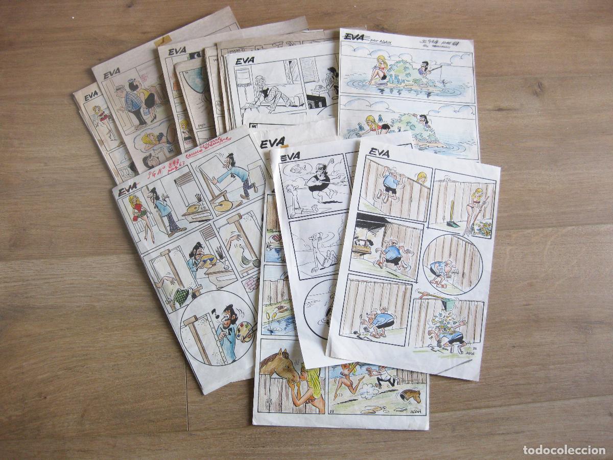 Art: LOTE 70 DE HISTORIETAS PICANTES DE EVA HECHOS POR EL DIBUJANTE ADAN. ILUSTRACIONES DE HUMOR