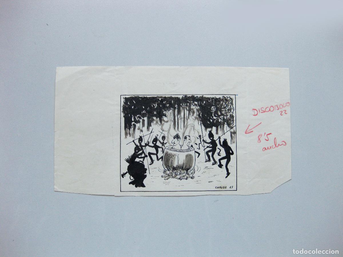 Art: DIBUJO C&Oacute;MICO PARA CHISTE EN PRENSA DIBUJADO POR EL ILUSTRADOR CARLOS 1963. VI&Ntilde;ETA DE HUMOR GR&Aacute;FICO.