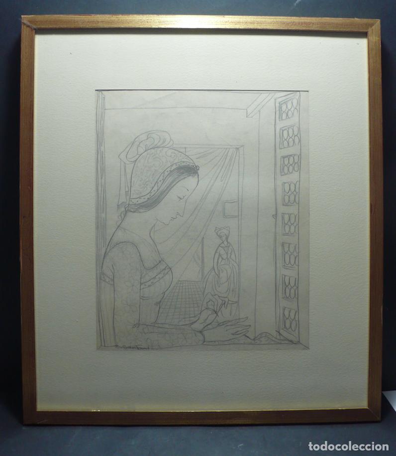 Arte: DIBUJO DE MUJER A LAPICERO - Foto 1