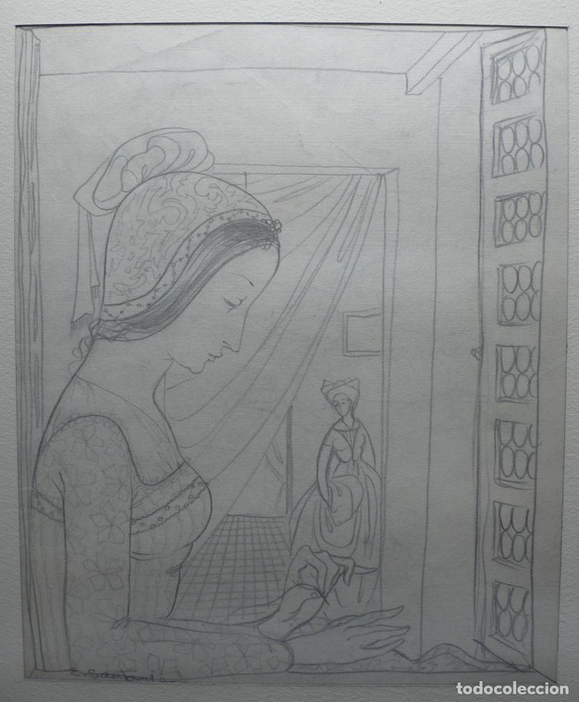 Arte: DIBUJO DE MUJER A LAPICERO - Foto 2
