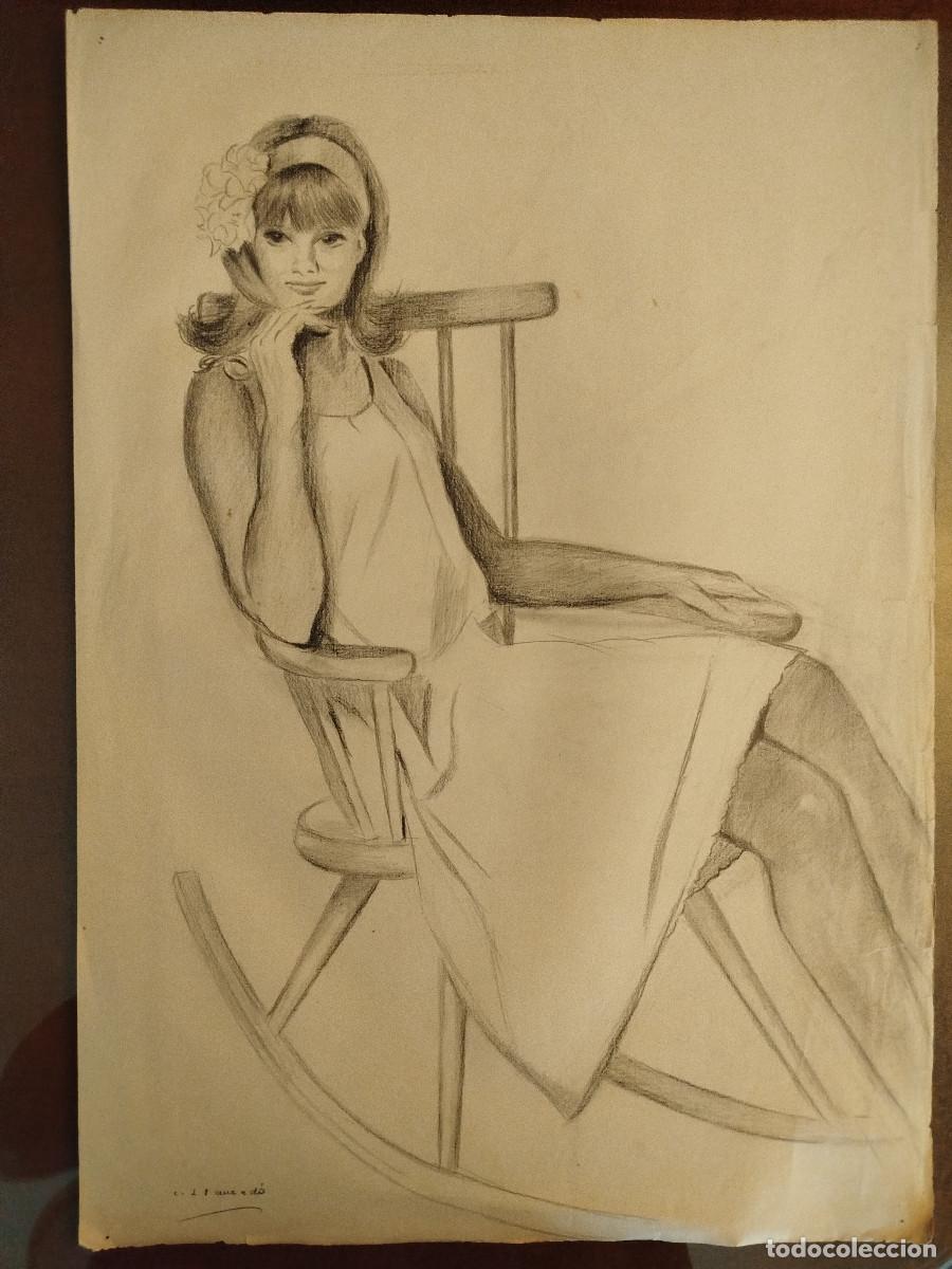 Arte: Dibujo original retro - Foto 1