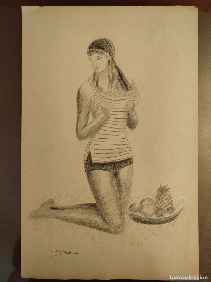 Arte: Dibujo original retro - Foto 1