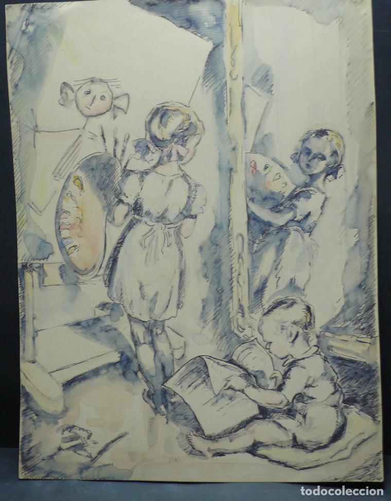 Arte: DIBUJO ORIGINAL TINTA - Foto 1
