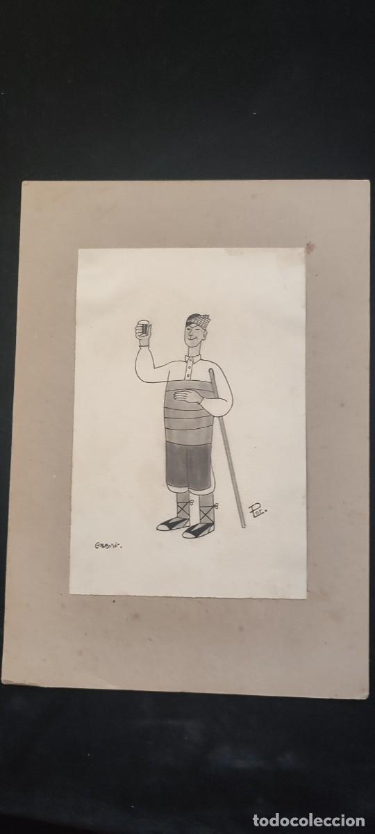 Kunst: Dibujo vi&ntilde;eta a plumilla de alto agones realizado por dibujante Por