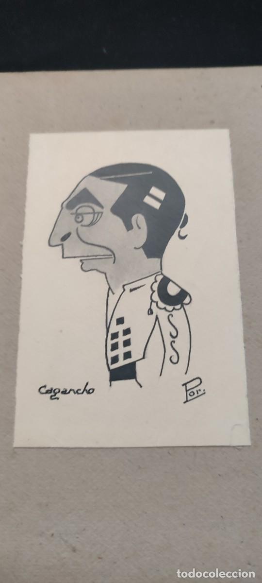 Kunst: Dibujo vi&ntilde;eta realizado a plumilla del torero Cagancho realizado por el dibujante Por.