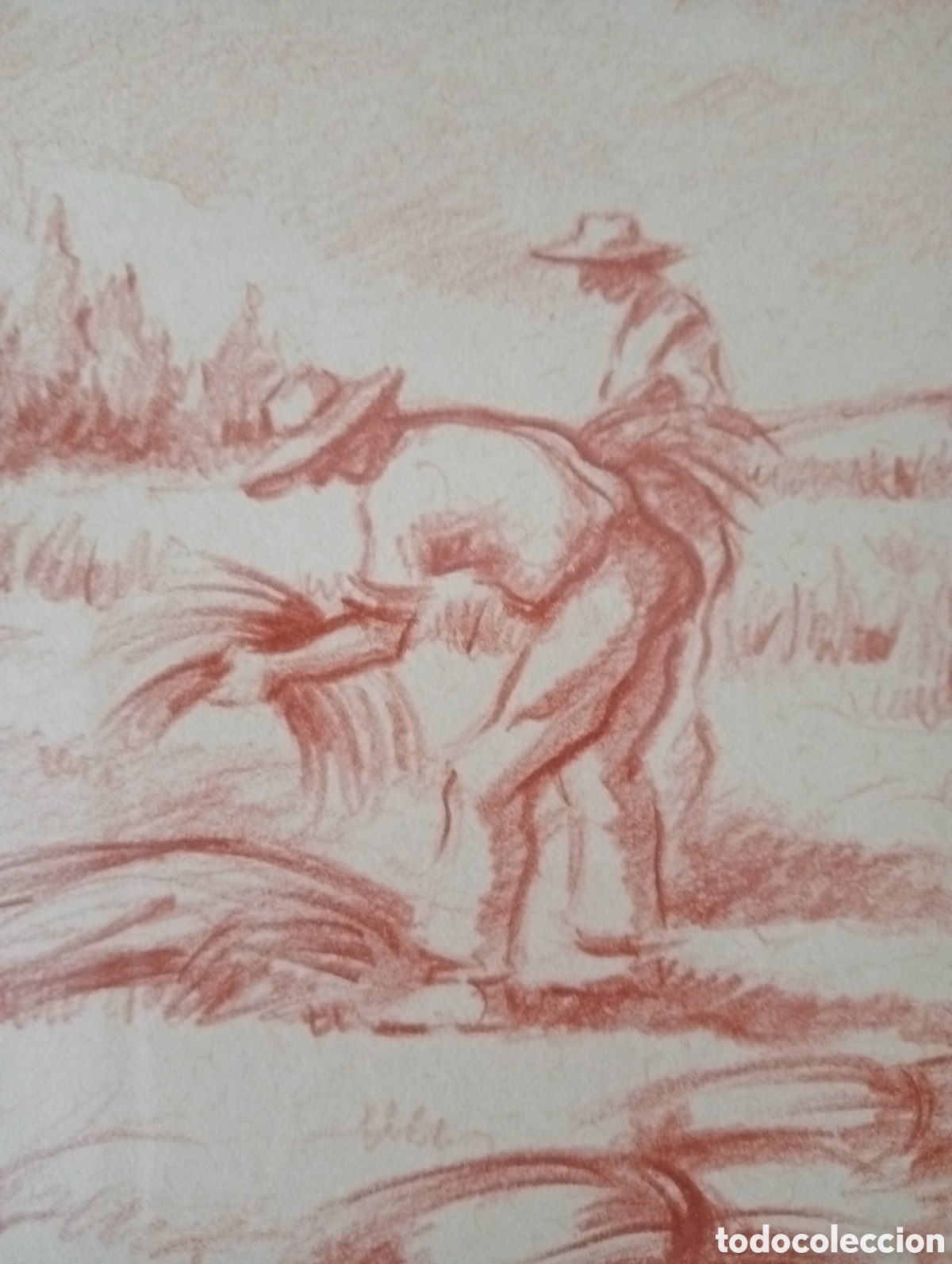 Kunst: Cuadro (2 unidades).Dibujo a l&aacute;piz. Firma Mart&iacute; Olins