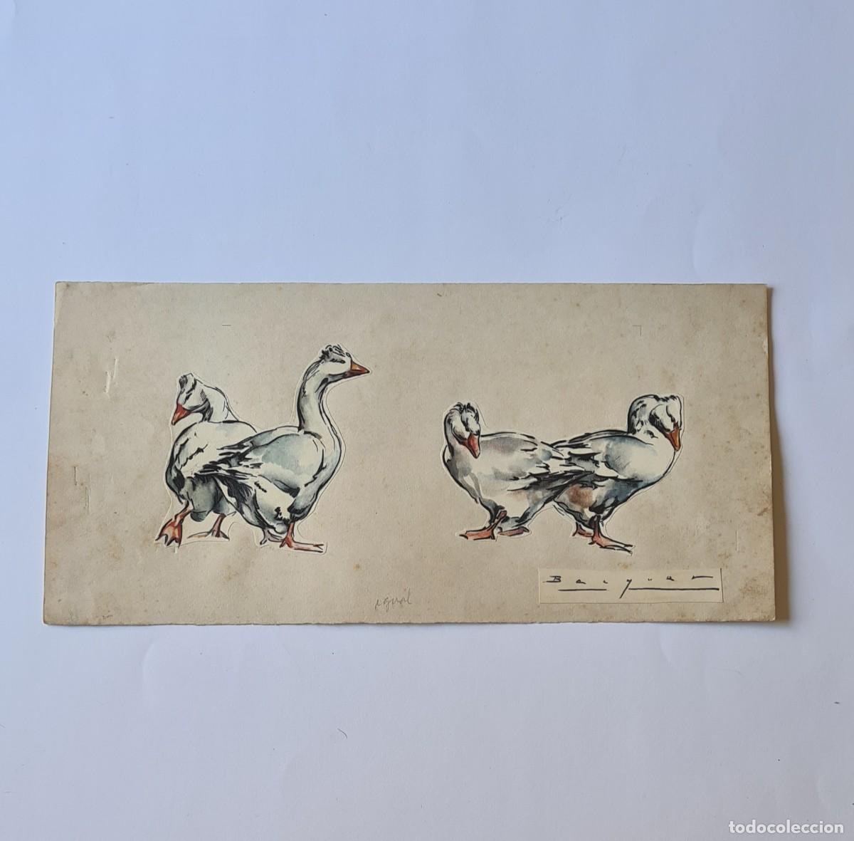 Arte: CARLOS BECQUER - &rdquo;GANSOS&rdquo; ORIGINAL FIRMADO - Foto 1