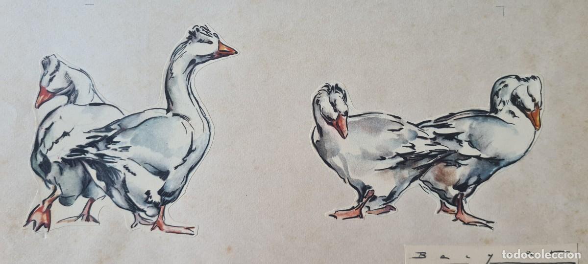 Arte: CARLOS BECQUER - &rdquo;GANSOS&rdquo; ORIGINAL FIRMADO - Foto 3
