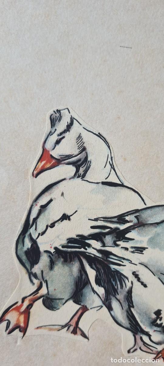 Arte: CARLOS BECQUER - &rdquo;GANSOS&rdquo; ORIGINAL FIRMADO - Foto 4