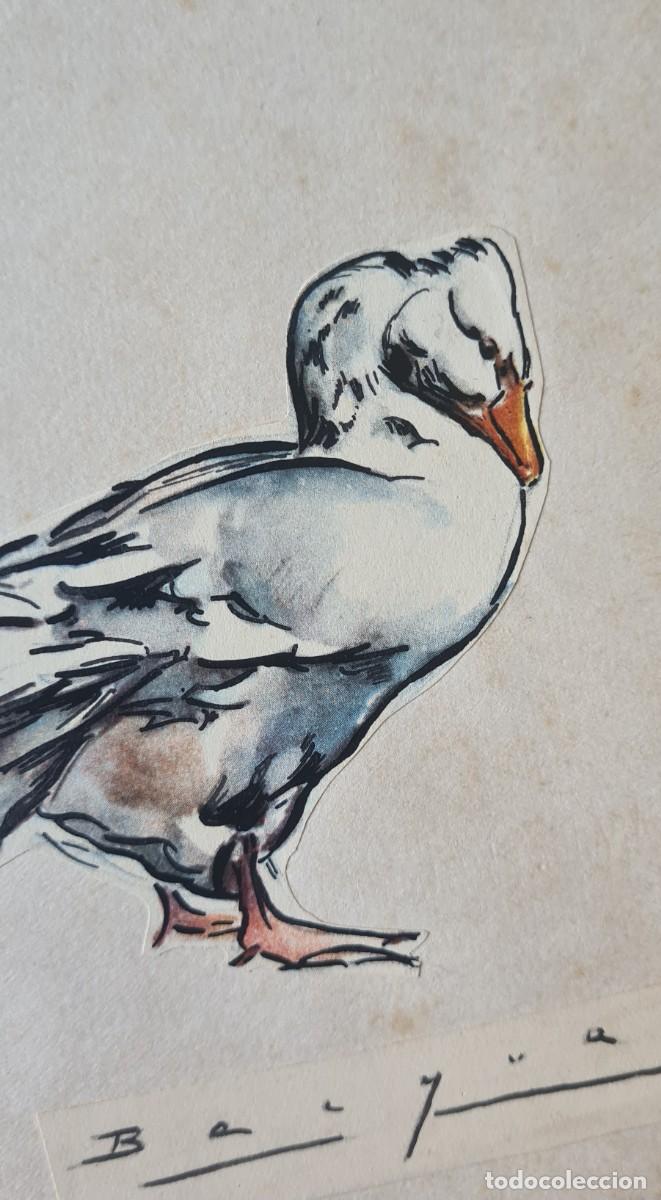 Arte: CARLOS BECQUER - &rdquo;GANSOS&rdquo; ORIGINAL FIRMADO - Foto 7