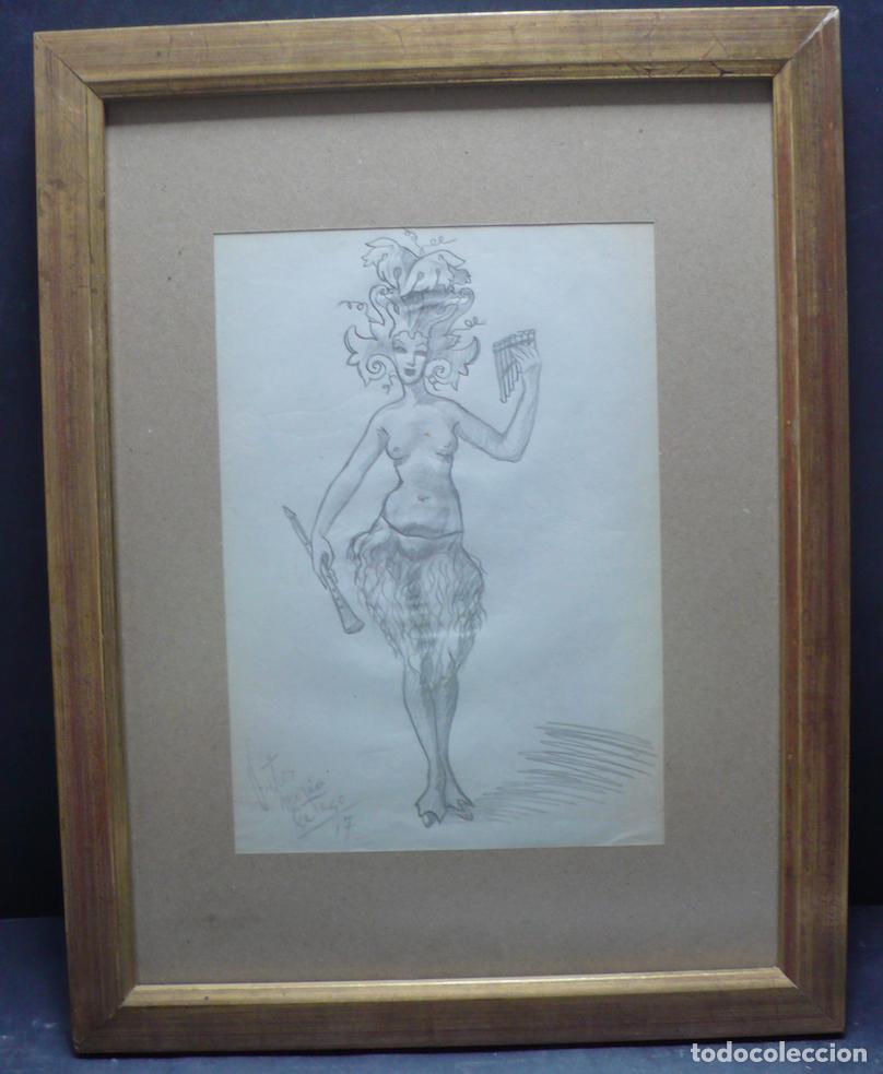 Arte: DIBUJO ORIGINAL A LAPICERO - Foto 1