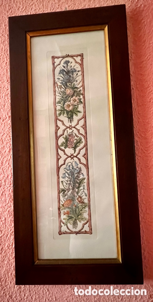Arte: Cuadro floral enmarcado . - Foto 2