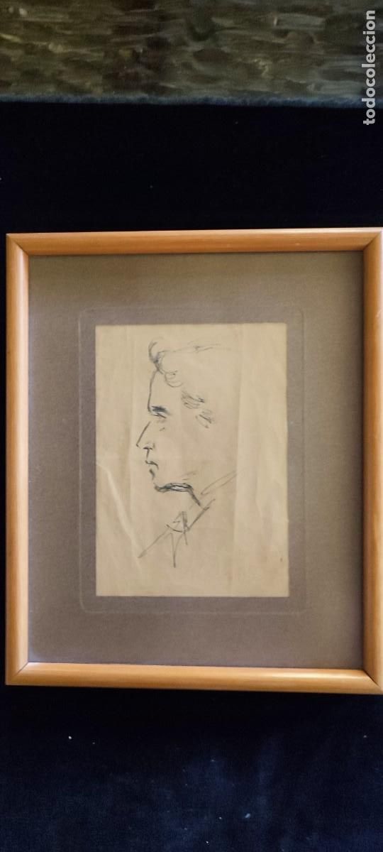 Arte: Retrato al carboncillo del pintor Florencio Clave a&ntilde;o 1957