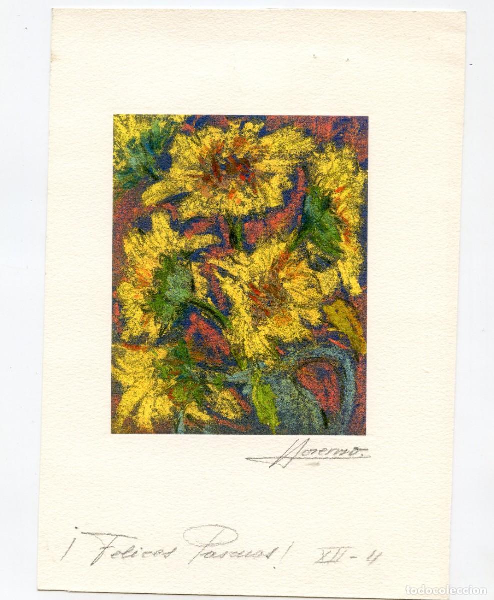 Arte: Felicitaci&oacute;n original de la artista Victoria Lorenzo. Fechada en XII- 2004