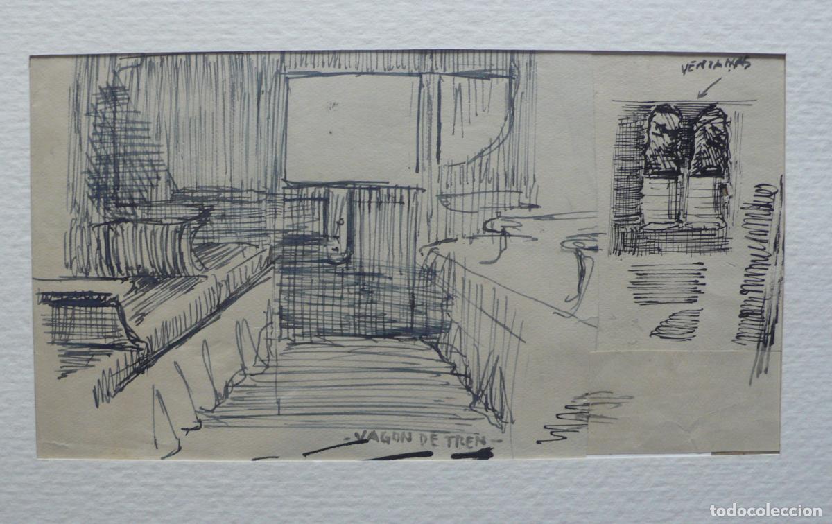 Arte: LOTE DE 6 DIBUJOS TINTA - Foto 2
