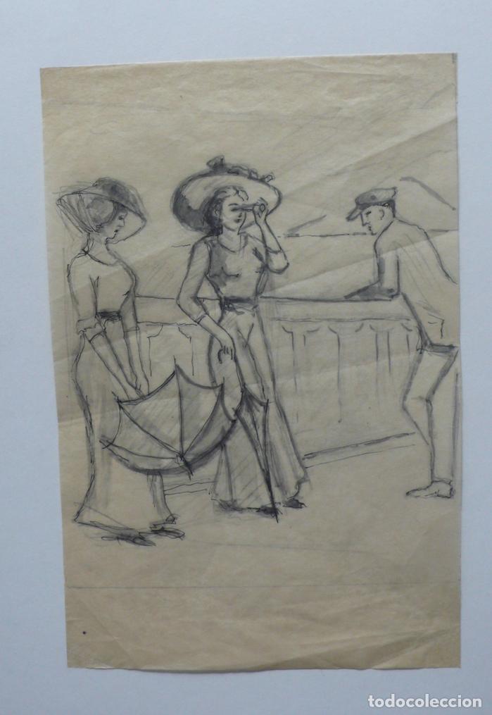 Arte: LOTE DE 6 DIBUJOS TINTA - Foto 6