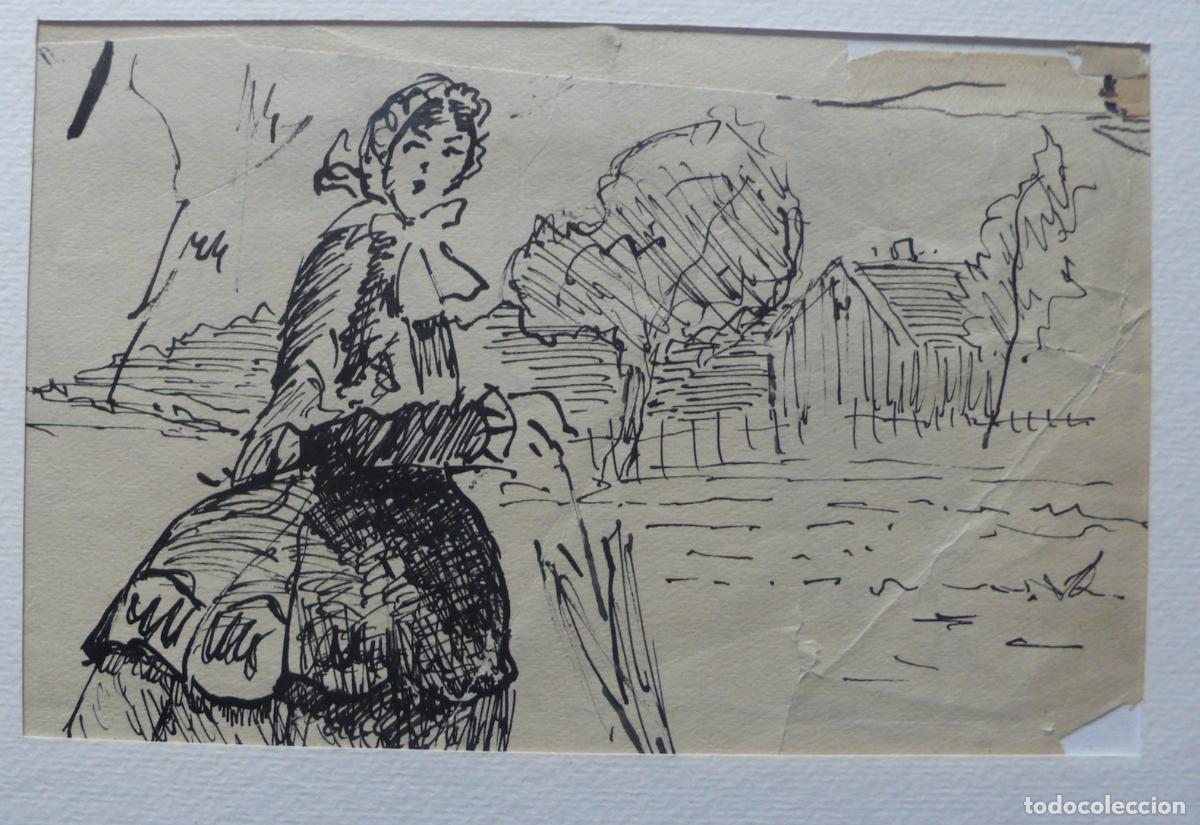 Arte: LOTE DE 6 DIBUJOS TINTA - Foto 7