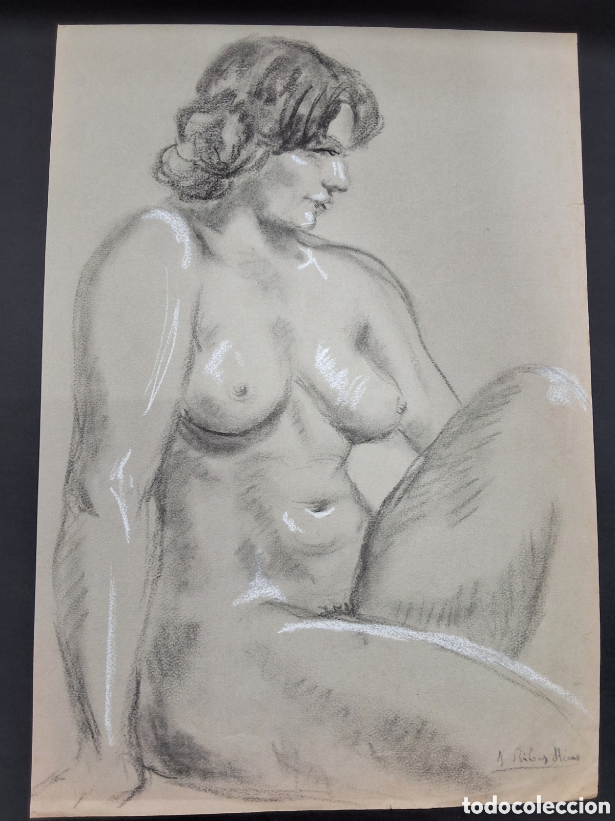 Arte: Ram&oacute;n Ribas Rius. Desnudo - Foto 1