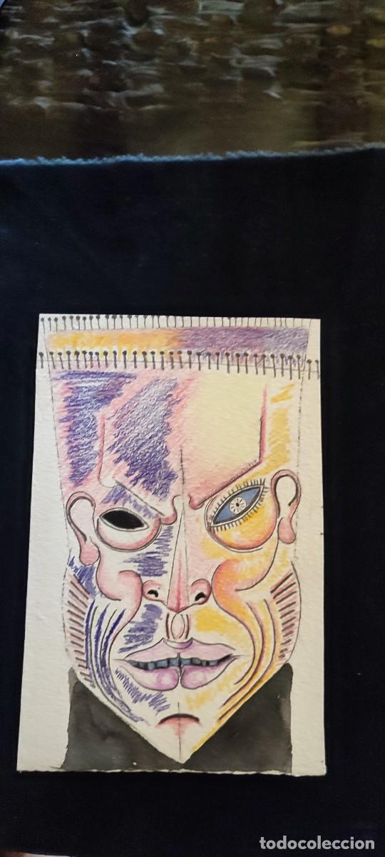 Art: Acuarela y ceras de colores Mascara de ultratumba