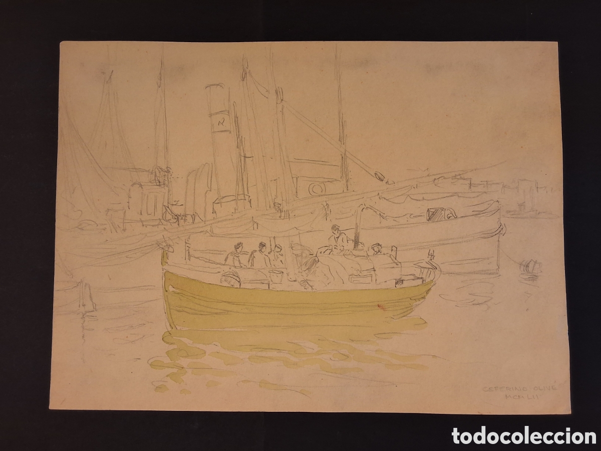 Arte: Ceferino Olive. Barca y barco. - Foto 1