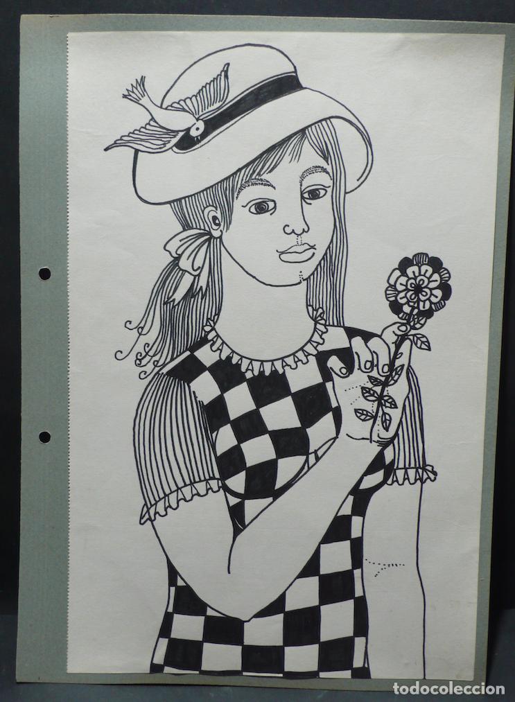 Arte: DIBUJO ORIGINAL TINTA - Foto 1