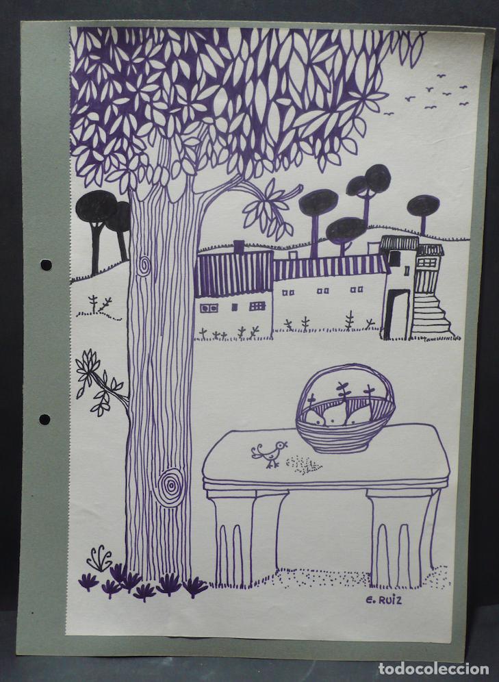 Arte: DIBUJO ORIGINAL TINTA - Foto 1