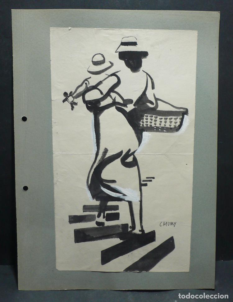 Arte: DIBUJO ORIGINAL A TINTA - Foto 1
