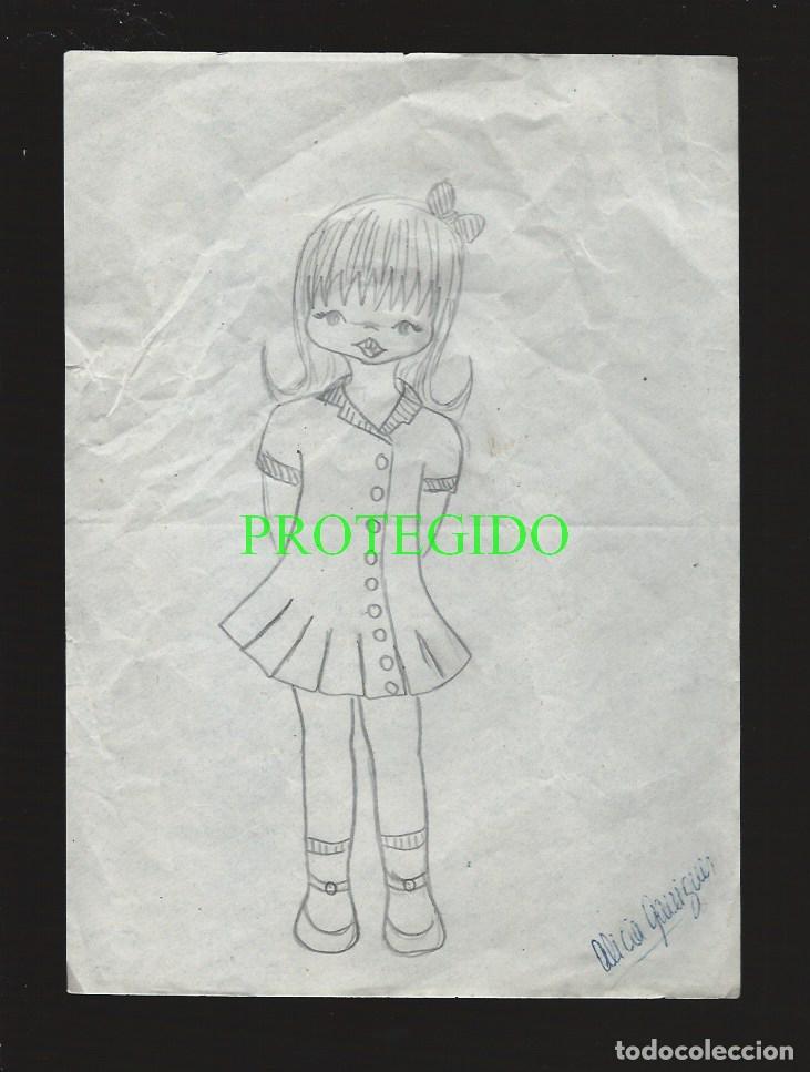 Arte: TOTANA, MURCIA. DIBUJO INFANTIL ORIGINAL. FIRMADO: ALICIA GARRIGUES.