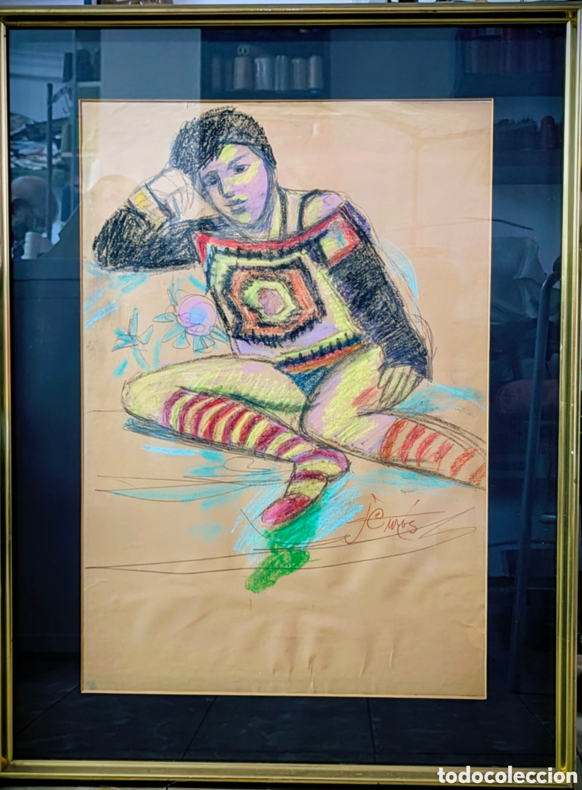 Arte: CUADRO PASTEL. ADOLESCENTE - Foto 1