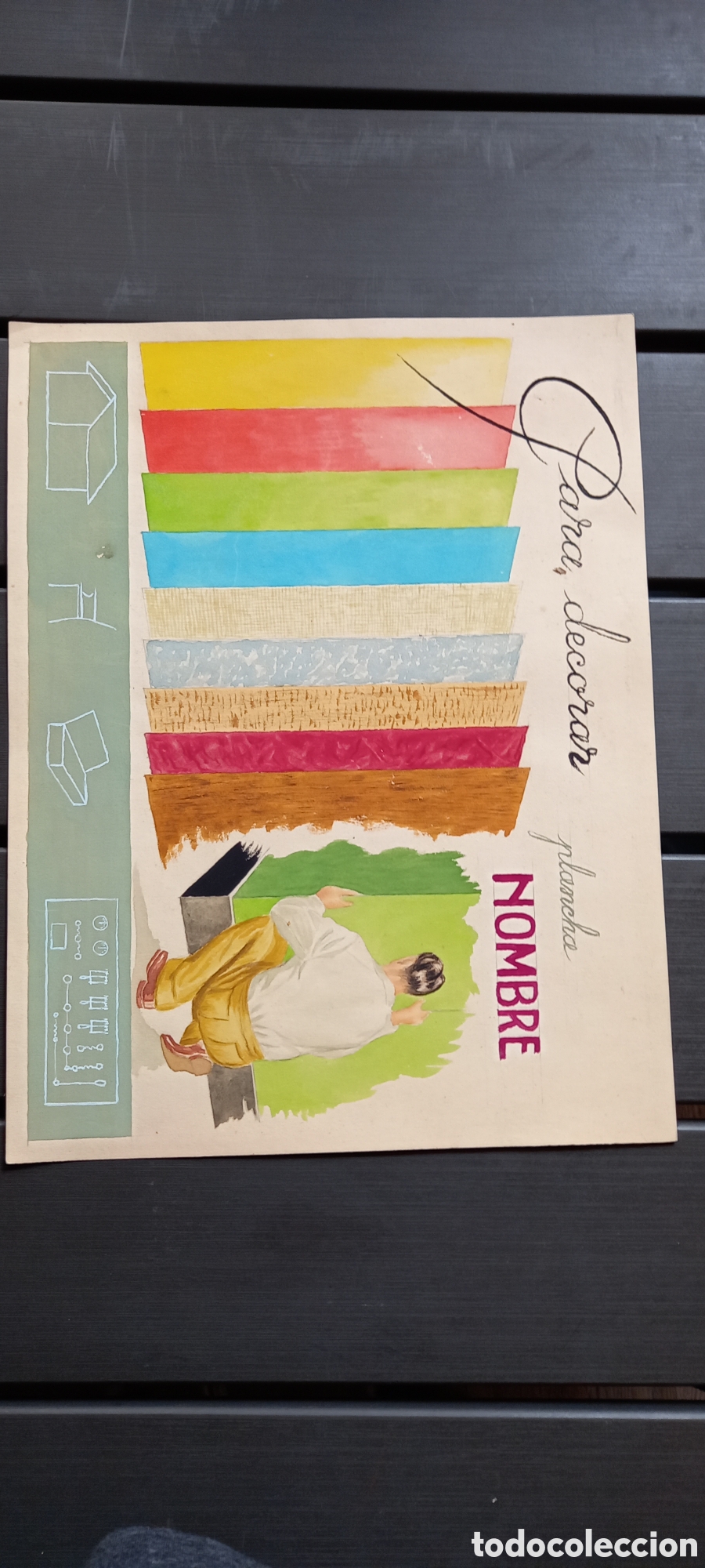 Arte: A IDENTIFICAR ANTIGUO DIBUJO - Foto 2