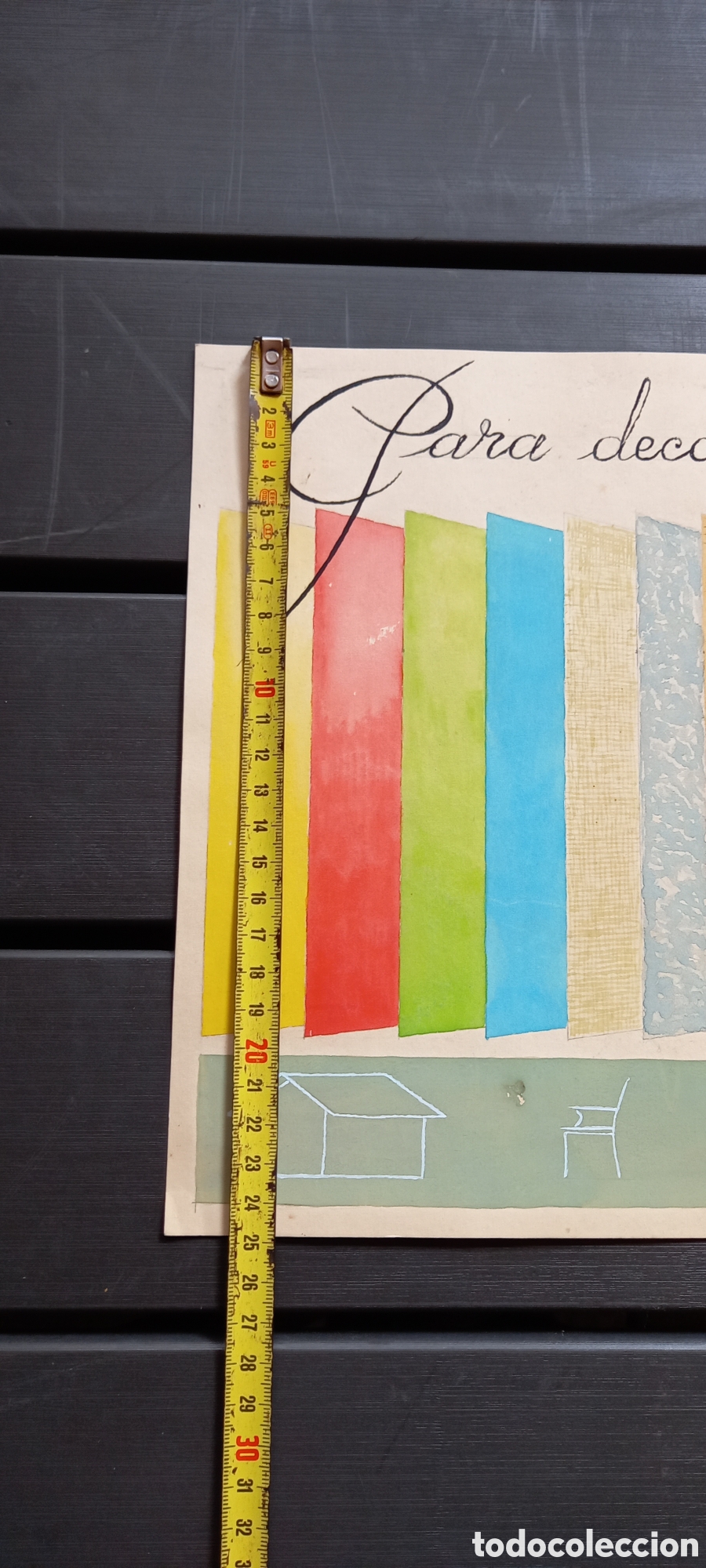 Arte: A IDENTIFICAR ANTIGUO DIBUJO - Foto 8