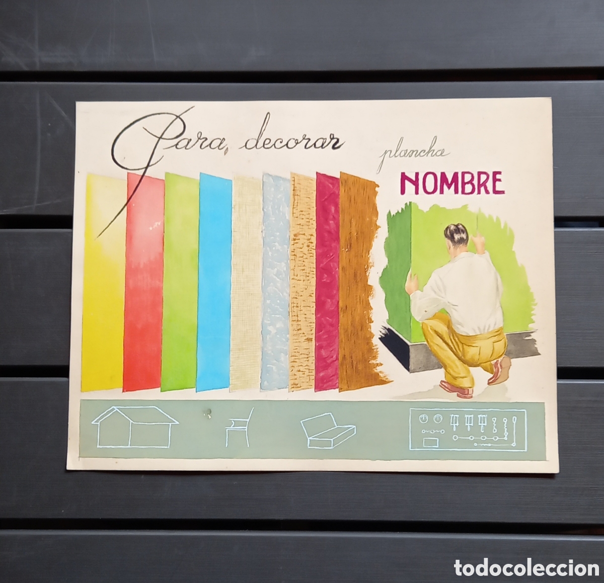 Arte: A IDENTIFICAR ANTIGUO DIBUJO - Foto 1