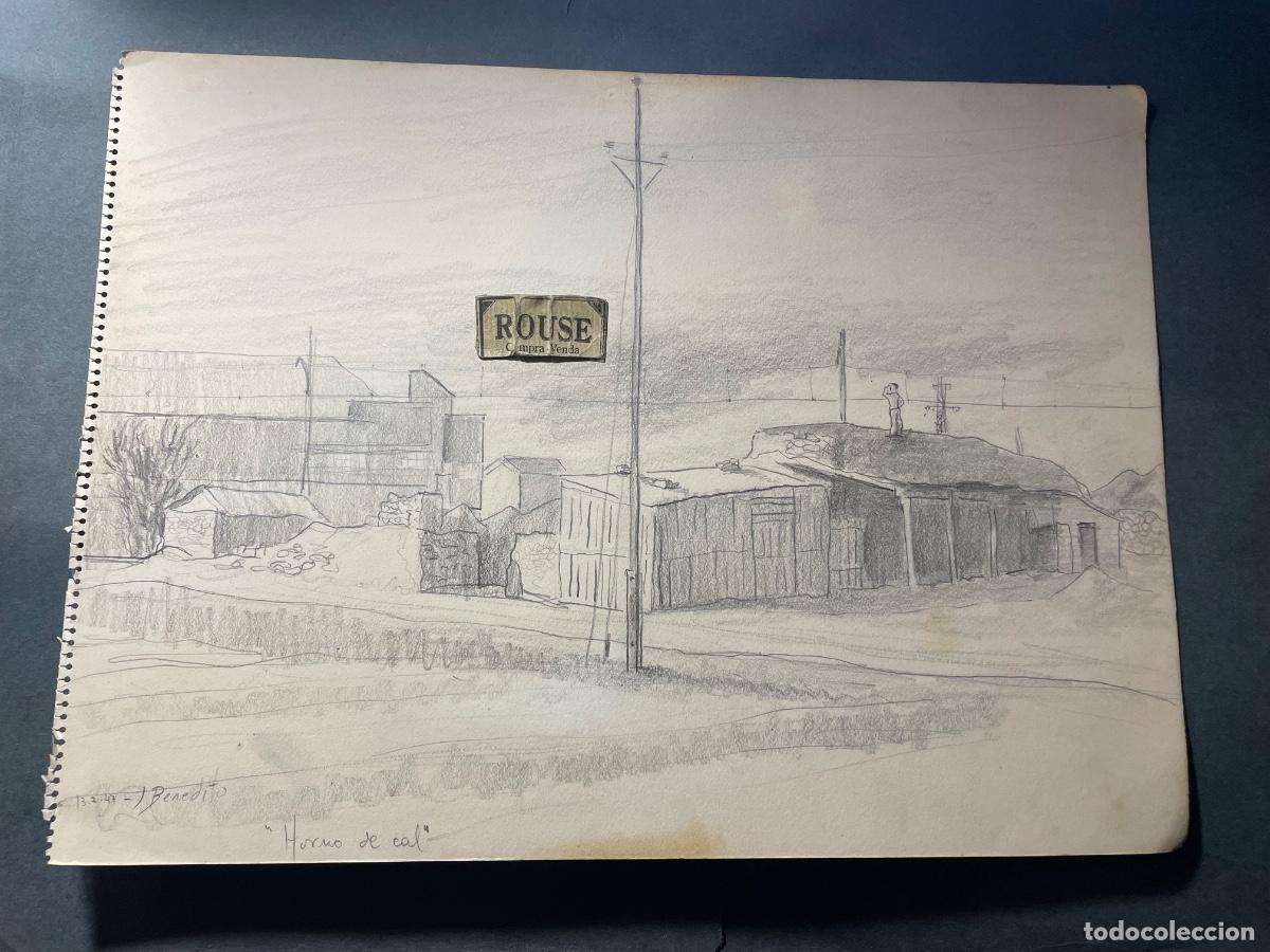 Kunst: VANGUARDIAS VALENCIA - ANTIGUO DIBUJO JOSE MARCELO BENEDITO - GRUPO ''Z'' - GRUPO PARPALL&Oacute; VALENCIA