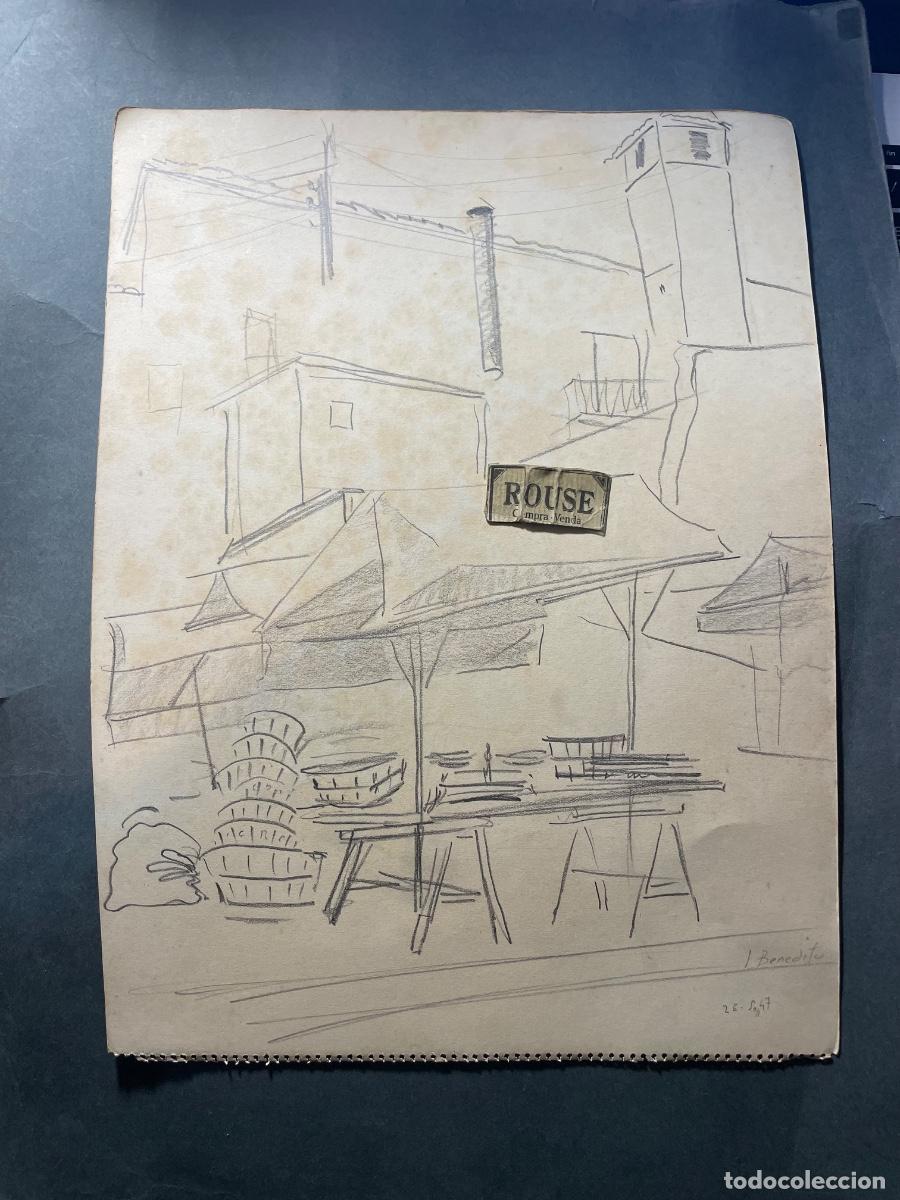 Kunst: VANGUARDIAS VALENCIA - ANTIGUO DIBUJO JOSE MARCELO BENEDITO - GRUPO ''Z'' - GRUPO PARPALL&Oacute; VALENCIA