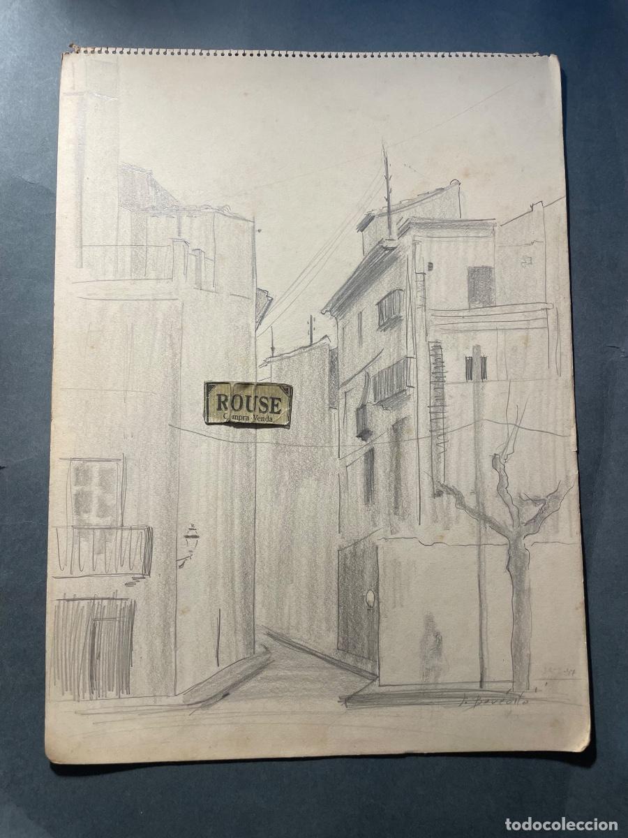 Kunst: VANGUARDIAS VALENCIA - ANTIGUO DIBUJO JOSE MARCELO BENEDITO - GRUPO ''Z'' - GRUPO PARPALL&Oacute; VALENCIA
