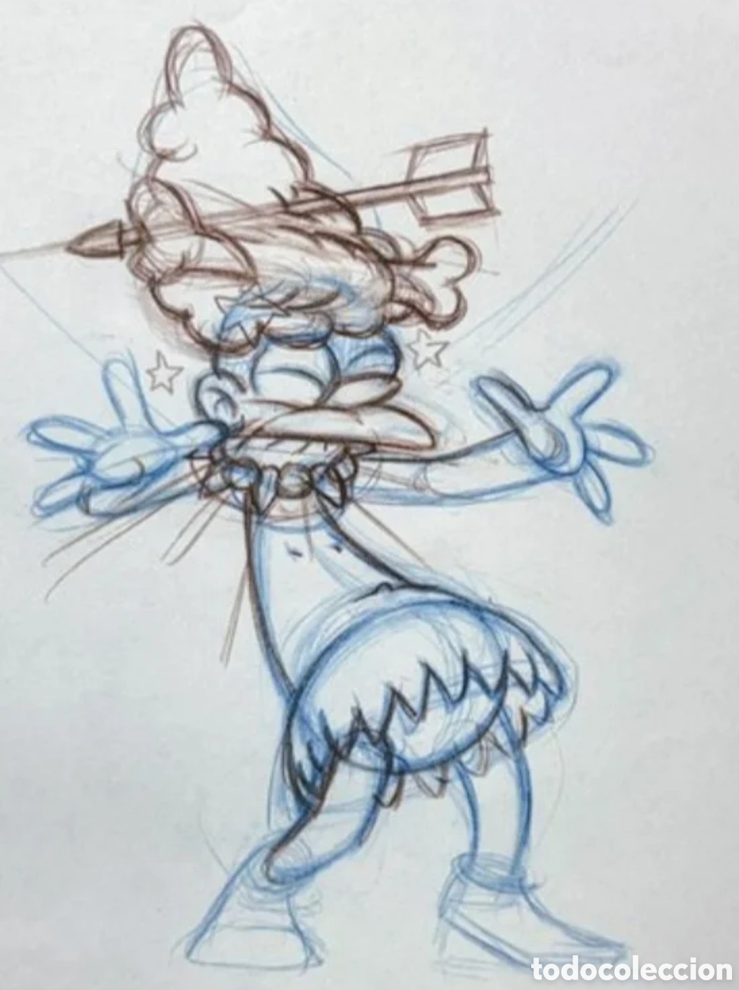 Arte: Dibujo original de animaci&oacute;n &ndash; Sideshow Mel (Los Simpsons) - Foto 3