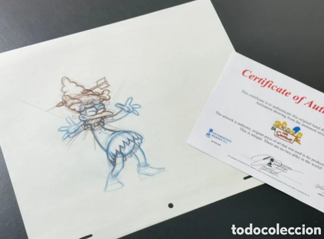 Arte: Dibujo original de animaci&oacute;n &ndash; Sideshow Mel (Los Simpsons) - Foto 4