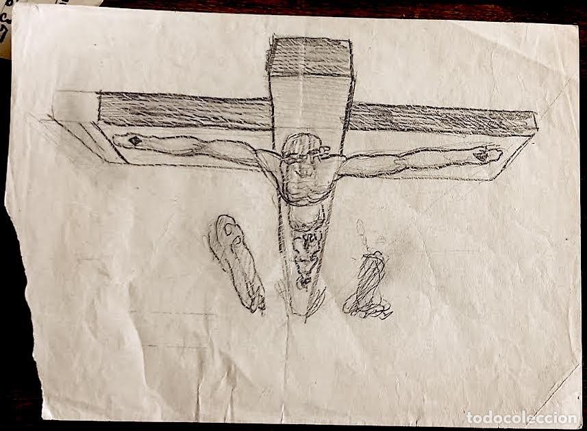 Art: Nicol&aacute;s de Lekuona (1913 -1937) Dibujo crucifixi&oacute;n en escorzo
