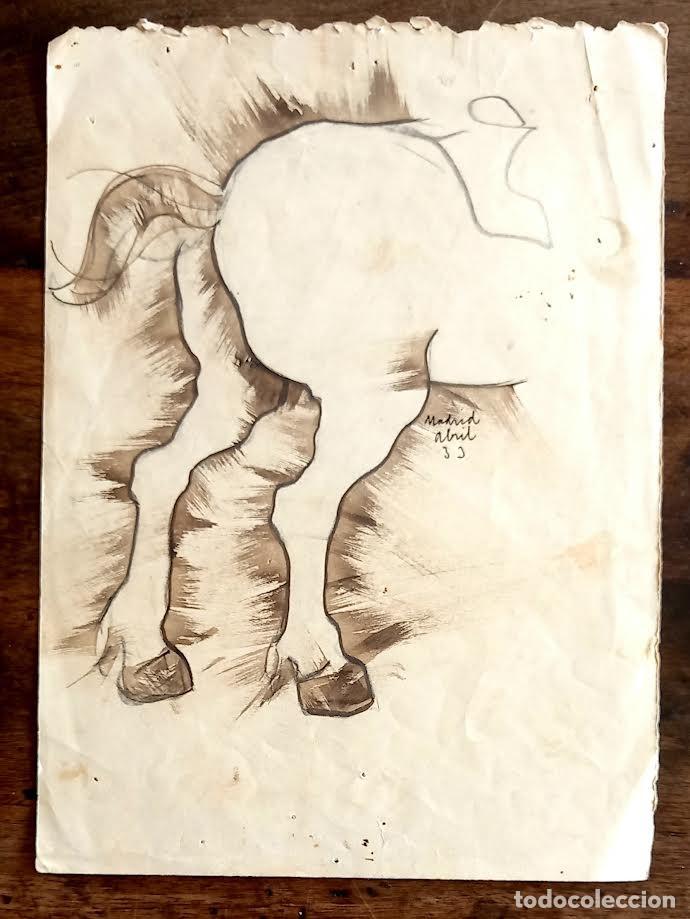 Art: Nicol&aacute;s de Lekuona (1913 -1937) Grupa de caballo. T&eacute;cnica tintas barridas