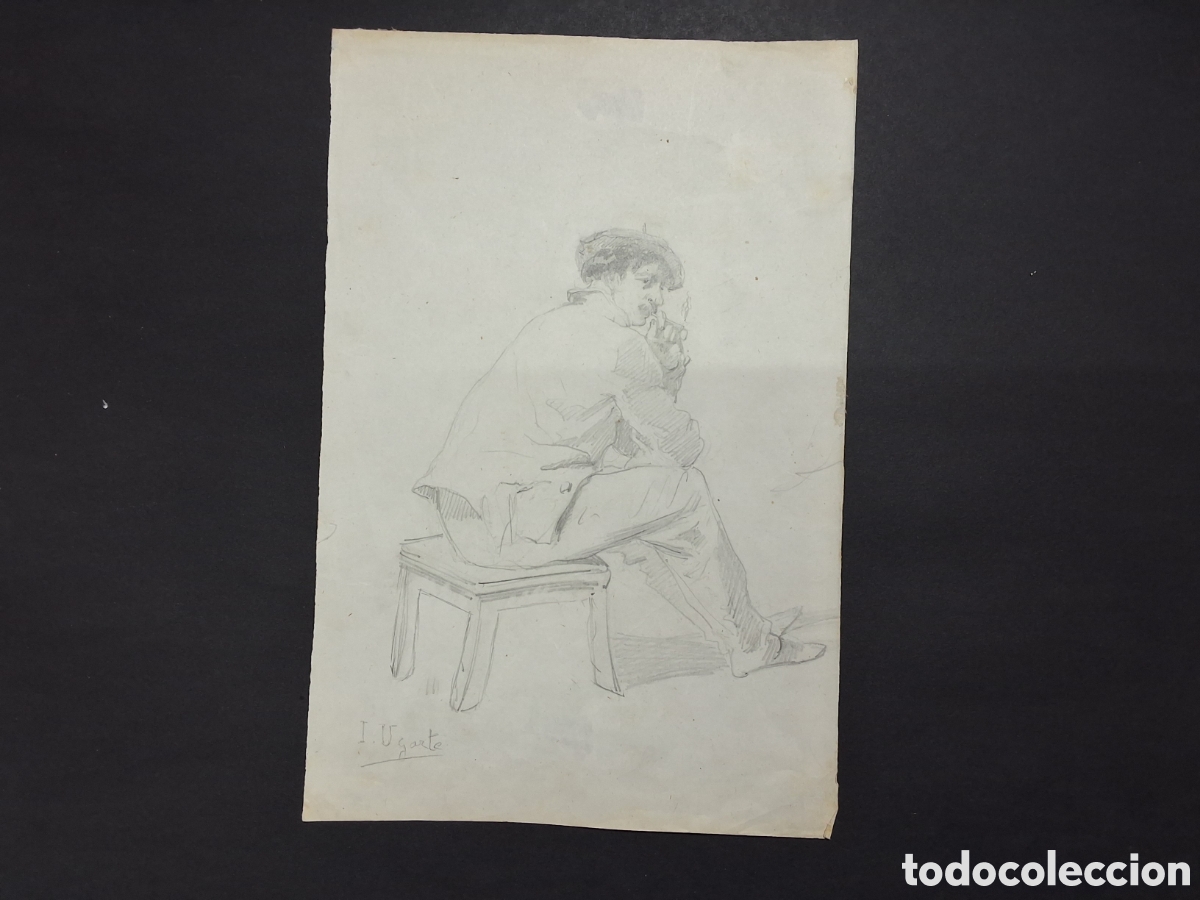Arte: Ignacio Ugarte. Tipo fumando. - Foto 1