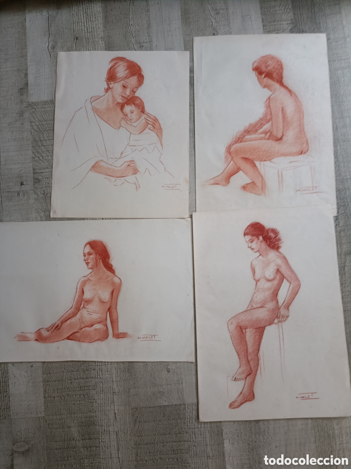 Arte: 9 DIBUJOS TECNICA MIXTA - Foto 1