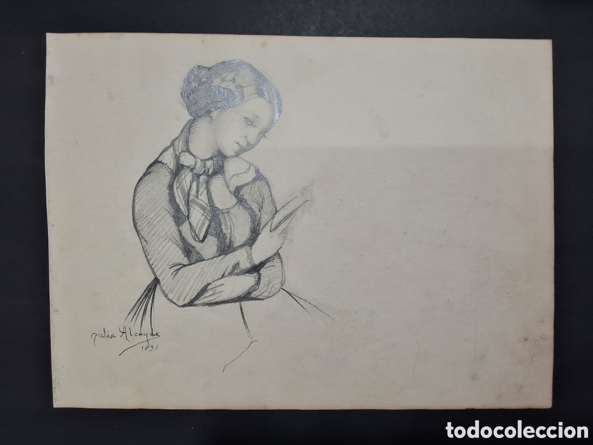 Arte: Julia Alcayde. Dama leyendo. - Foto 1