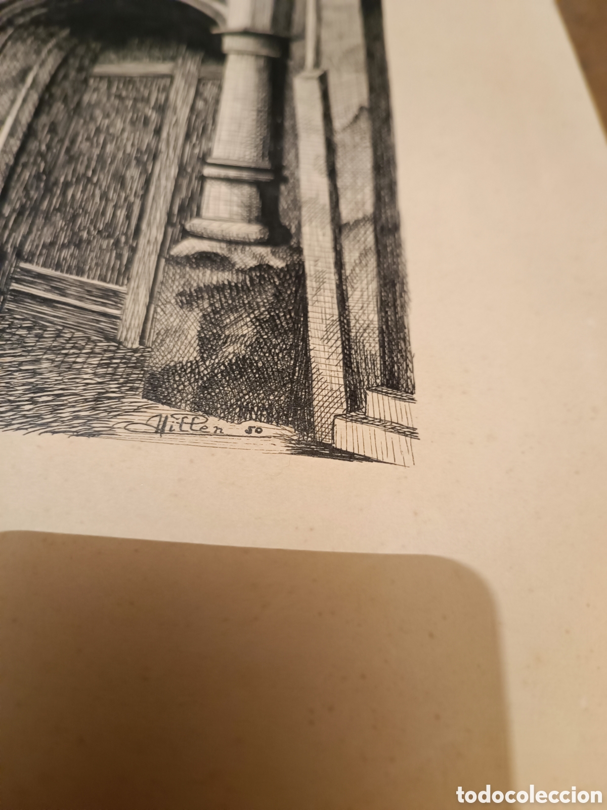 Arte: PINTURA A PLUMILLA 1950 - Foto 2
