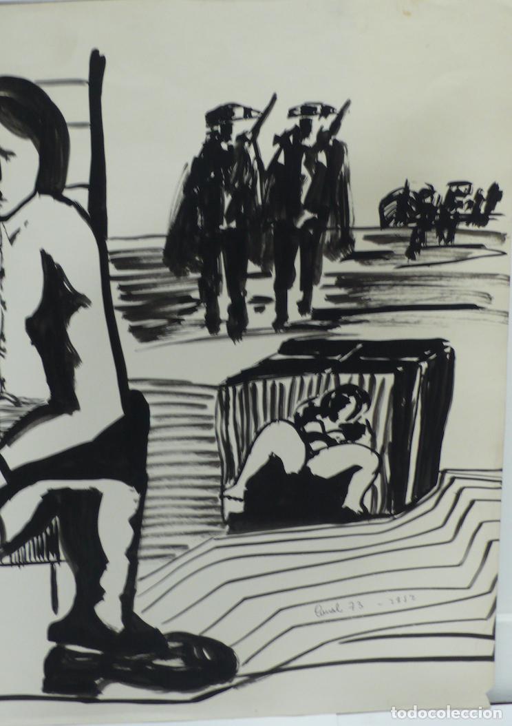 Arte: DIBUJO ORIGINAL A TINTA - Foto 3