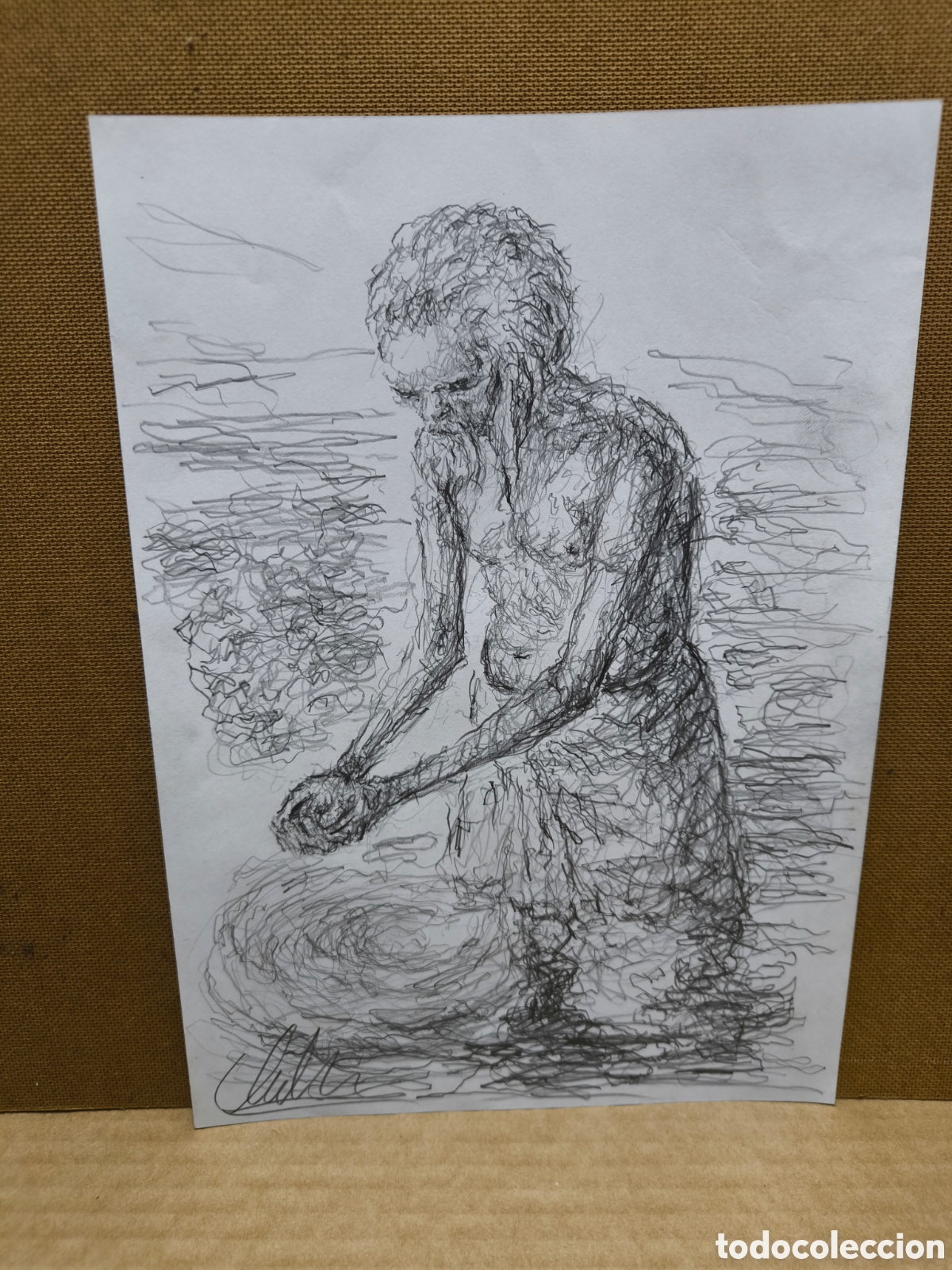 Art: Dibujo ofrenda r&iacute;o ganges original