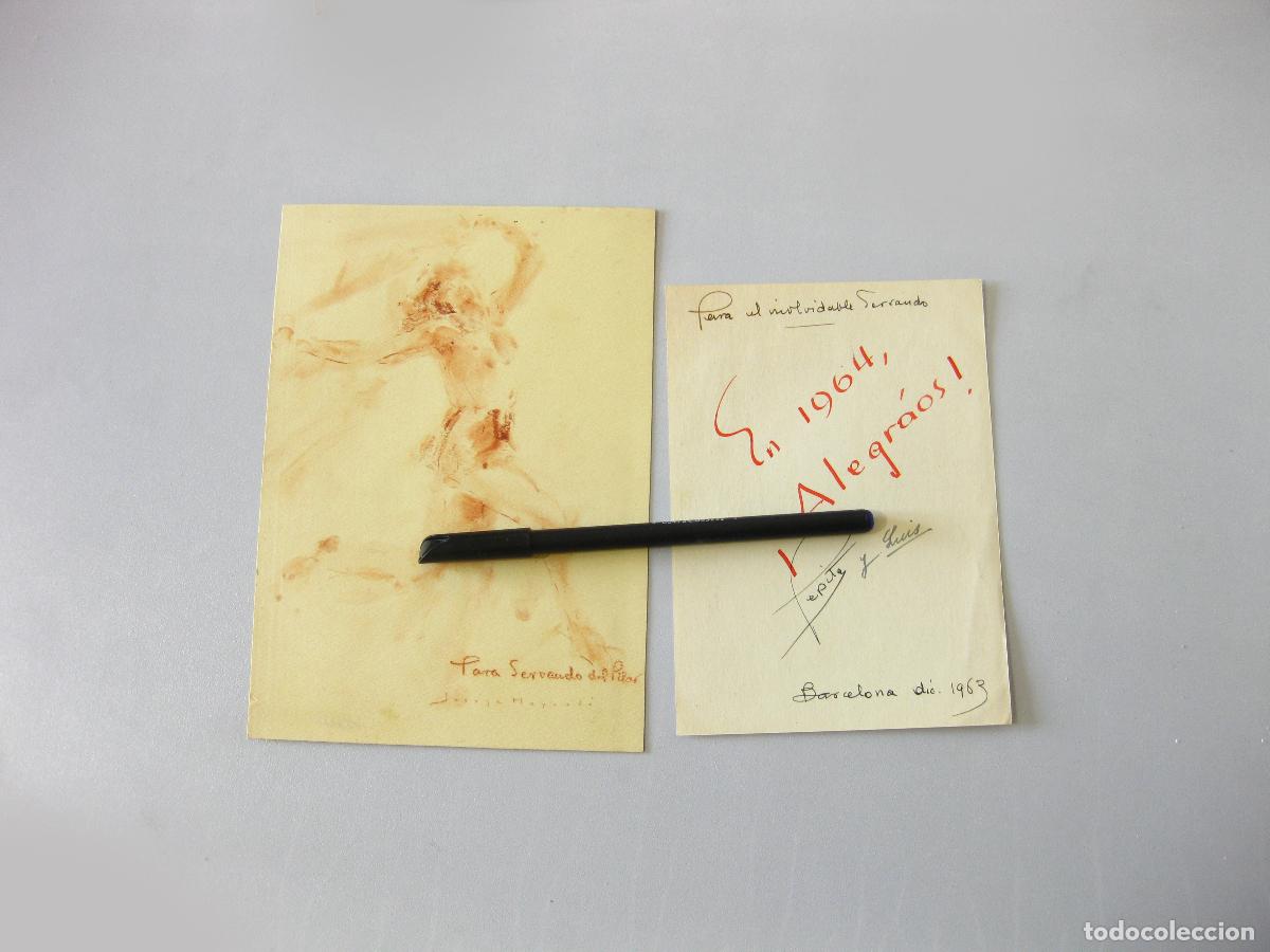 Art: DIBUJO DE LA ESCRITORA E ILUSTRADORA JOSEFINA MAYNAD&Eacute; Y FELICITACI&Oacute;N AL DIBUJANTE SERVANDO DEL PILAR