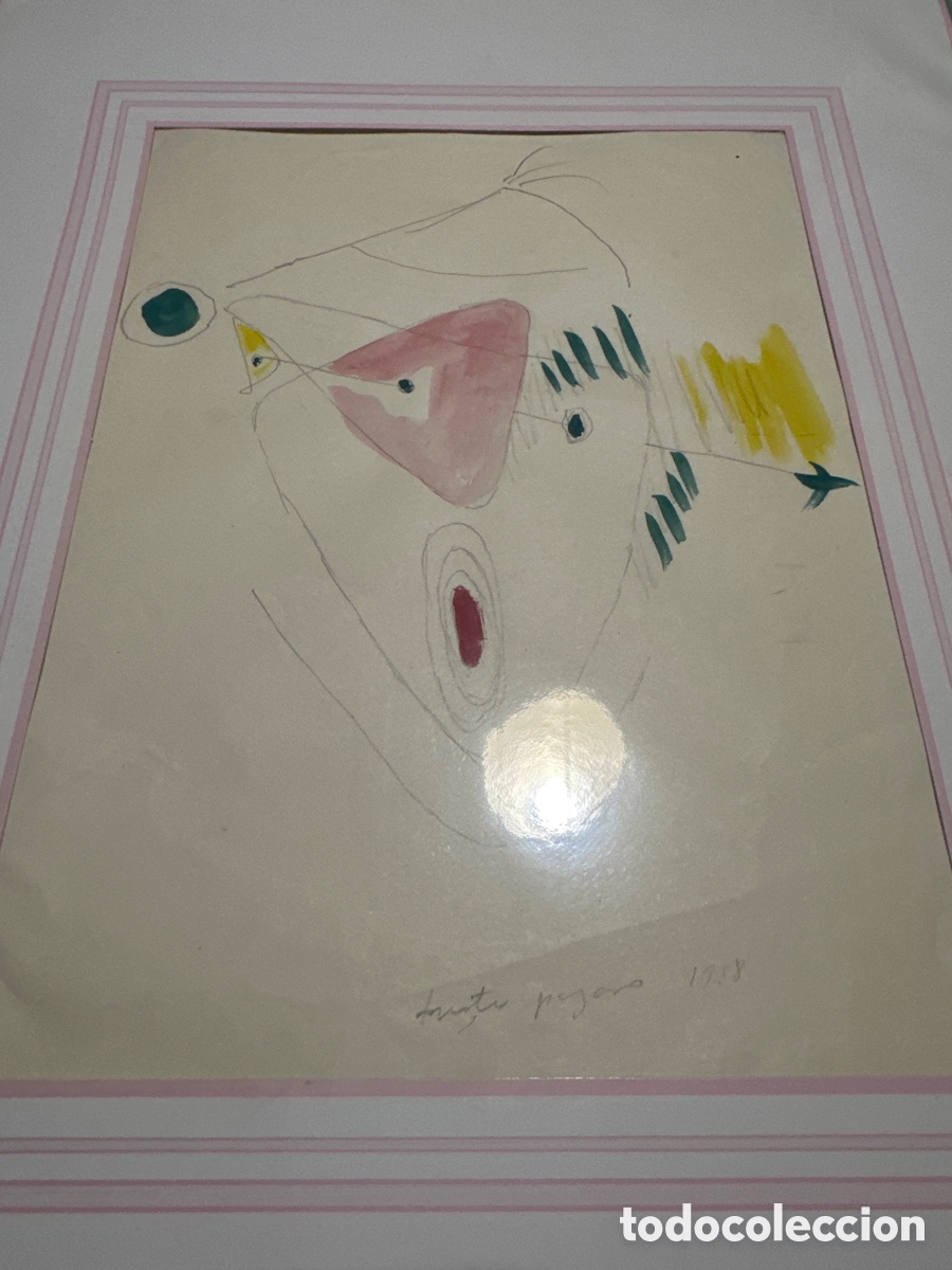 Arte: triste payaso dibujo de 1958